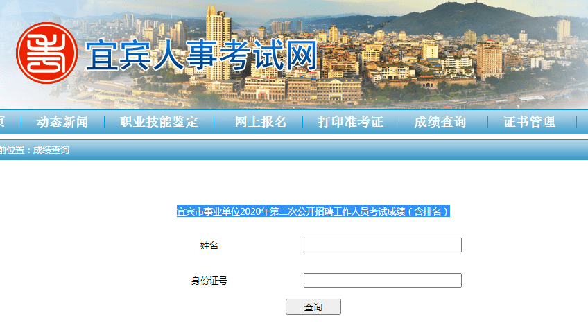 宜宾事业单位考试成绩查询攻略