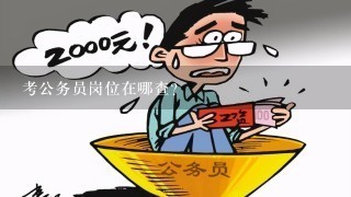 公务员岗位信息查找指南