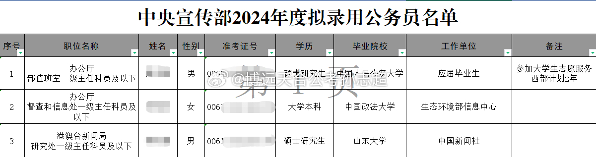 公务员招录职位表详解与要求概览